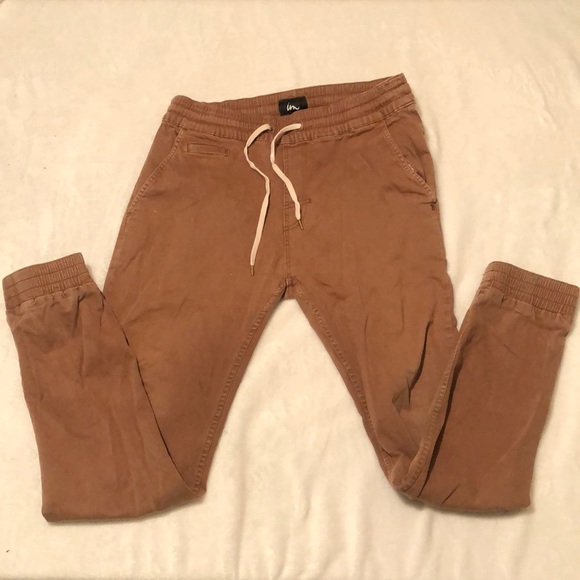 Dark tan joggers - Picture 1 of 3